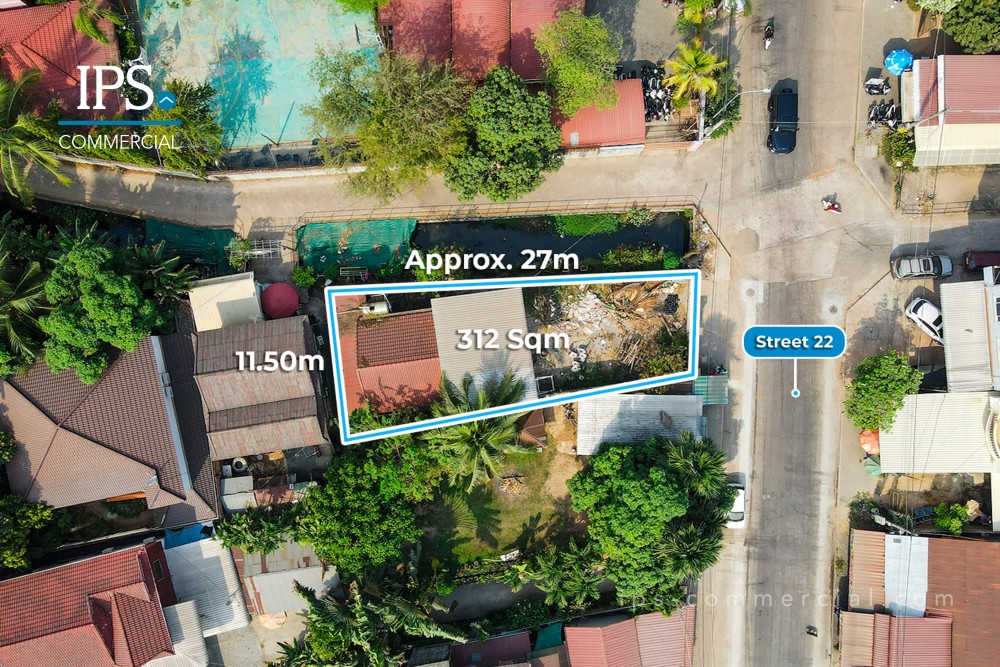 312 Sqm Commercial Land for Sale – Wat Bo, Sala Kamreuk, Siem Reap
